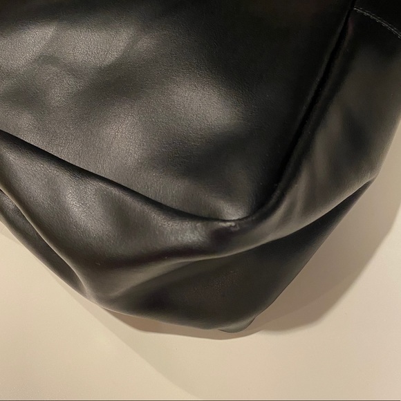 NWOT Furla Soft Black Leather Hobo Rope Handle Satchel Purse, Unique & Chic - Picture 11 of 16